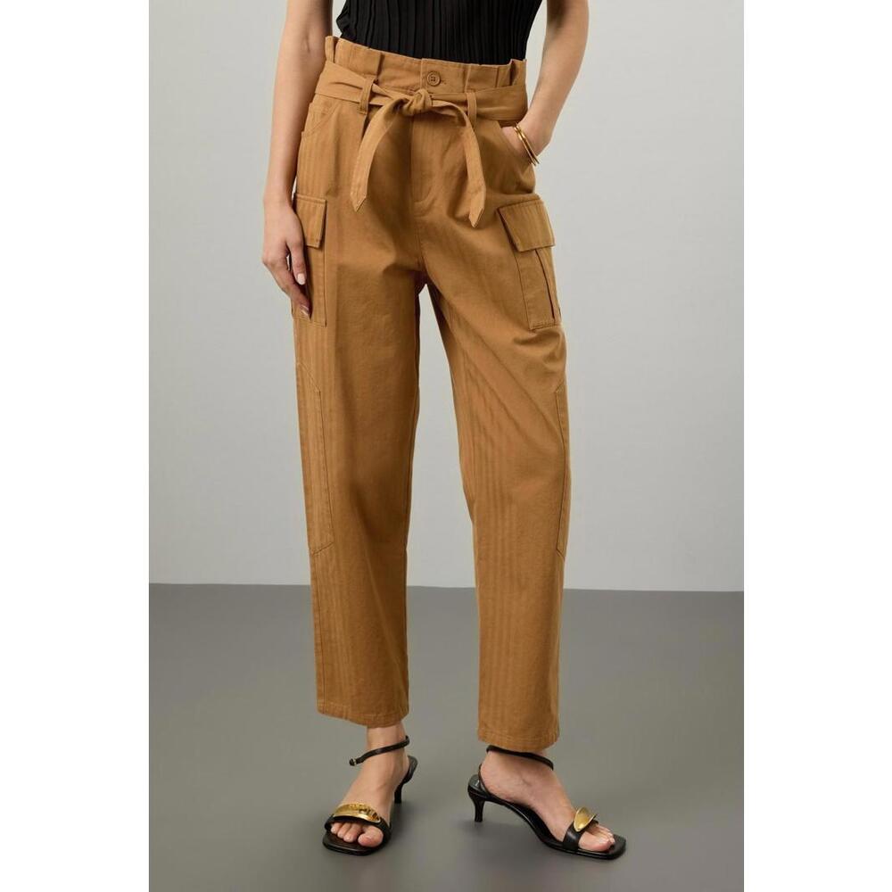 Marissa Webb x RTR Brown Twill Utility Cropped Trousers Size 10